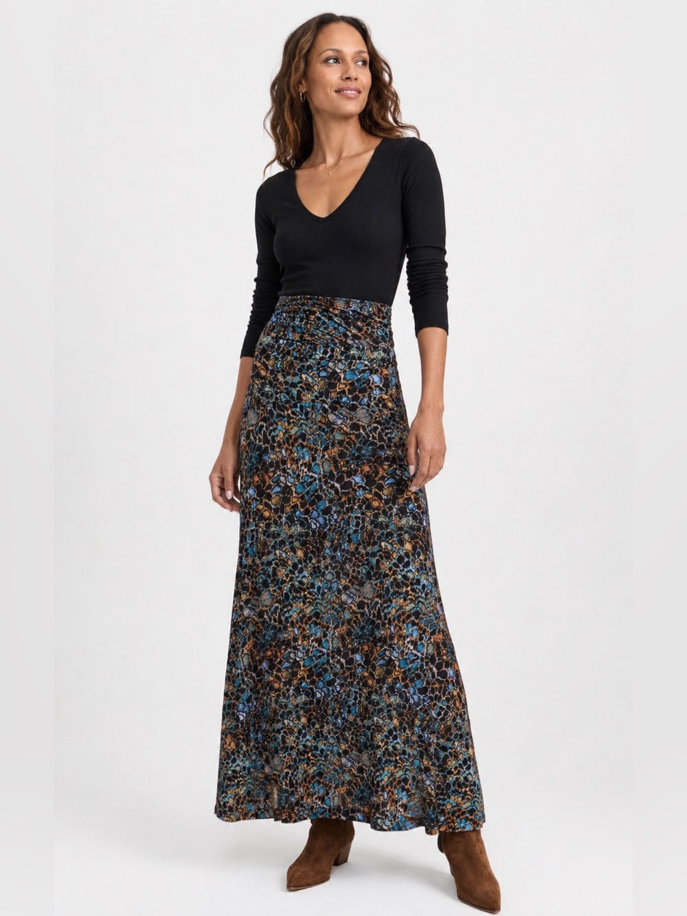 🦋✨ Ulla Johnson Paola Caribaea Printed Maxi Skirt Large ✨🦋